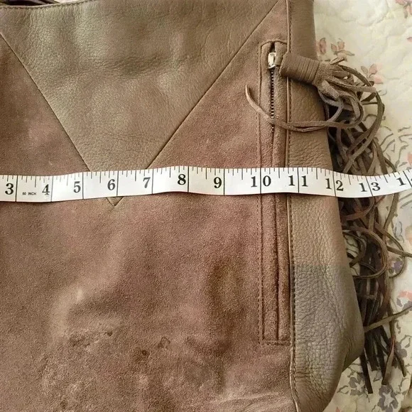 Sam Edelman ~ Monica Brown Leather and Suede Shoulder Bucket Bag